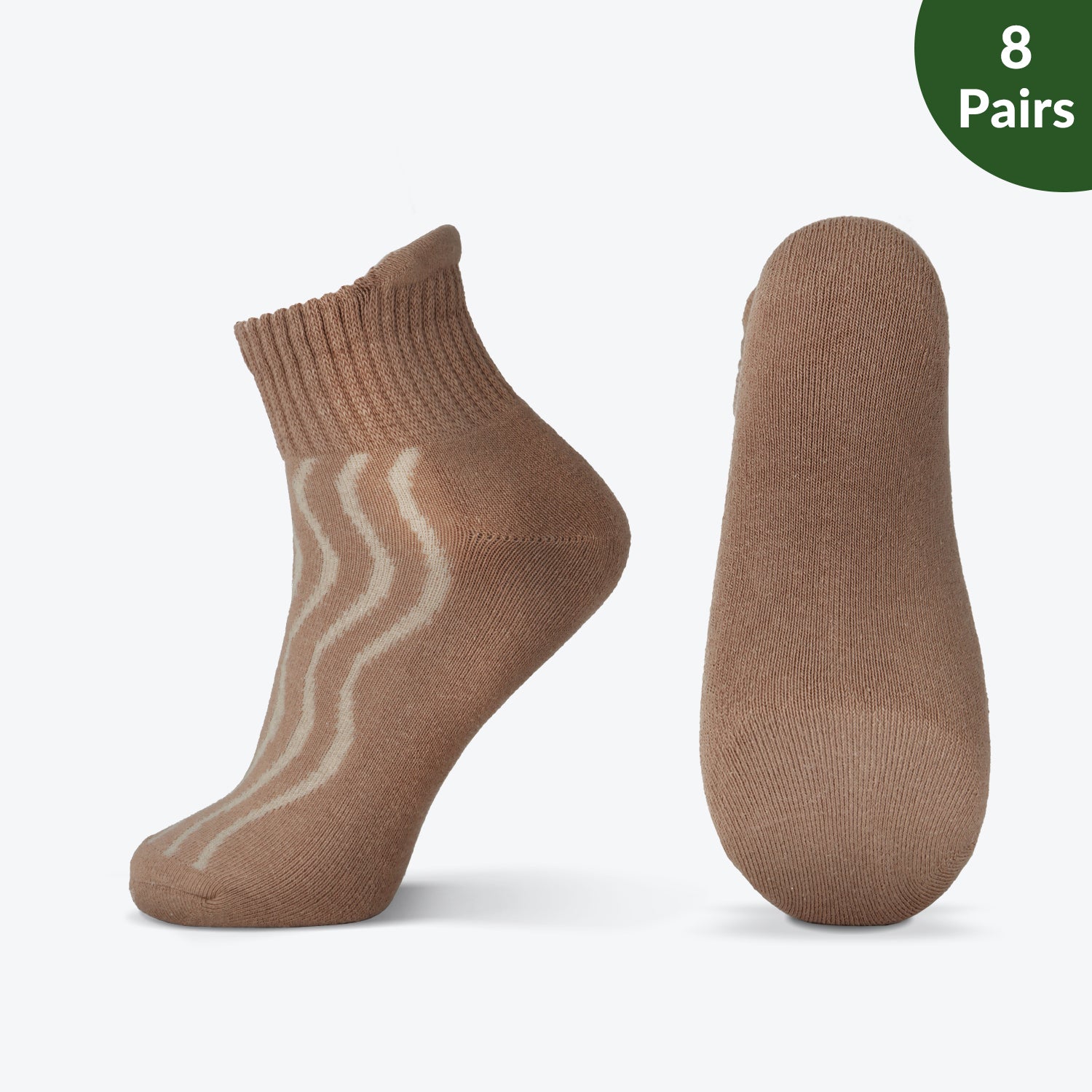 Wide non-binding Cotton(Bamboo) Ankle Diabetic Socks, seamless toe, air vent with cushion sole, 8 pairs